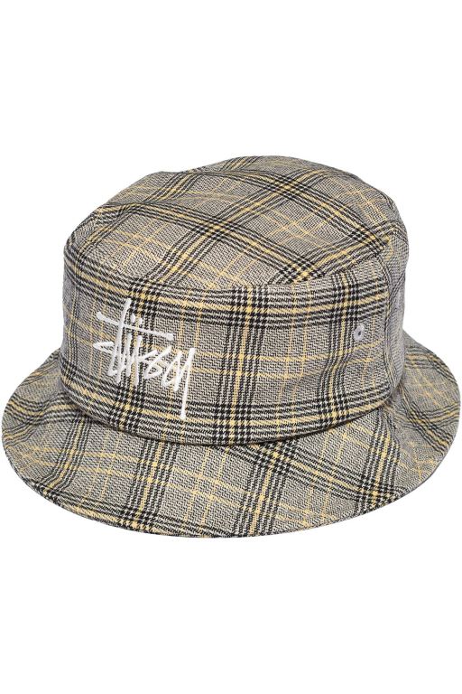 Stussy Mens Graffiti Check Bucket Hats White - TKVUZ6792